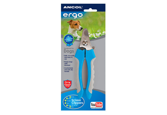 Ancol Ergo Dog Grooming Nail Claw Safety Scissor Clippers