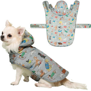Cath Kidston Hooded Puffer Pet Dog Rain Mac Coat