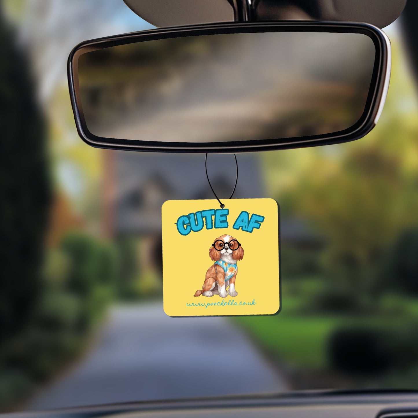 Poochella® Cute AF King Charles Cavalier Puppy Dog Eco Friendly Car Air Freshener
