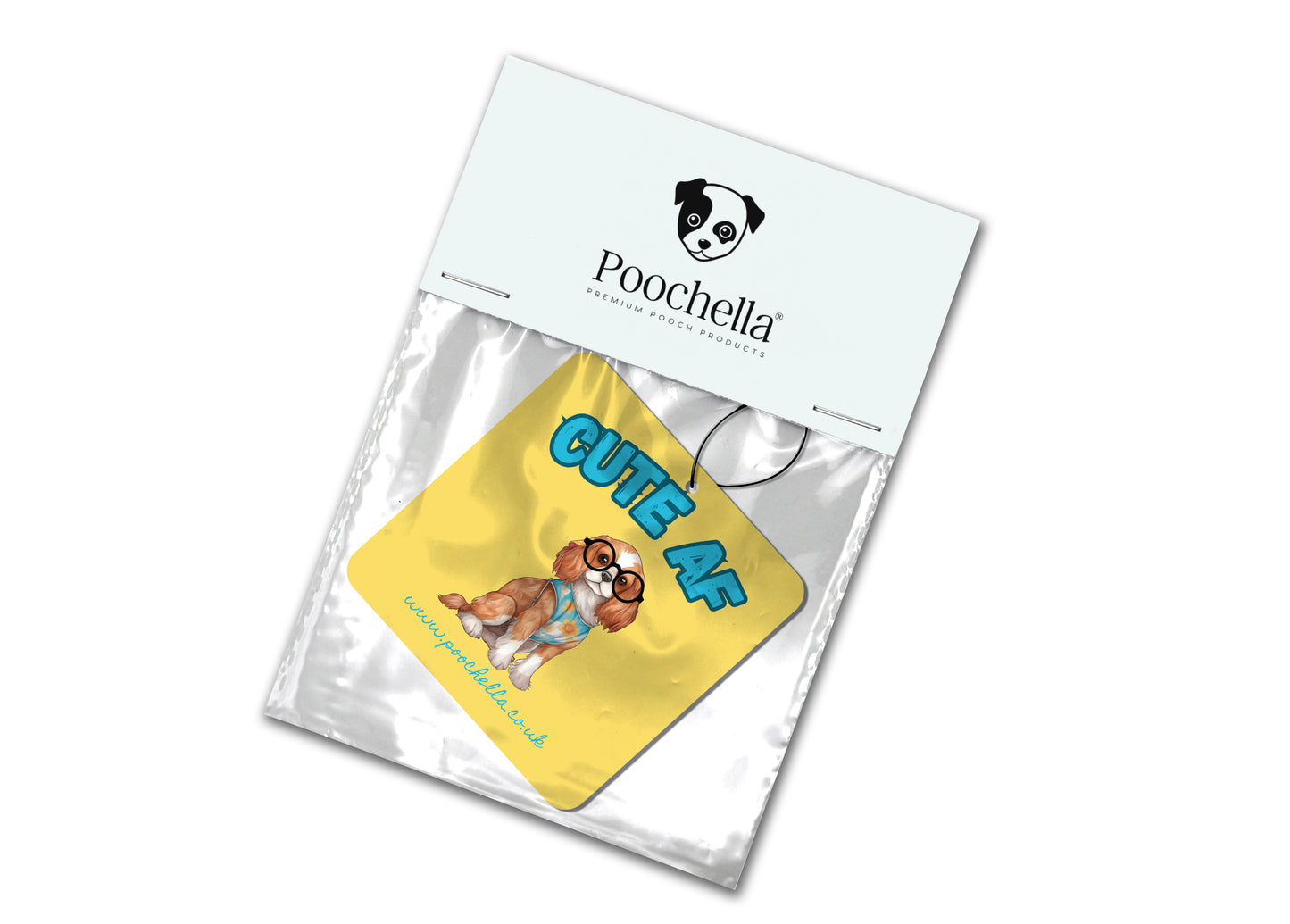 Poochella® Cute AF King Charles Cavalier Puppy Dog Eco Friendly Car Air Freshener