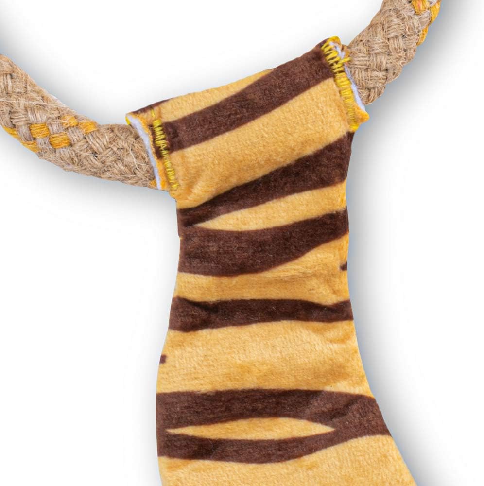 Beco Tilly the Tiger Tug Dog Toy | Recycled Rope & Plush Dog Toy - Poochella®