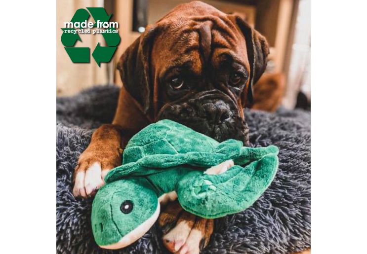 Ancol 'Made From' Recycled Turtle Dog Toy Green Large