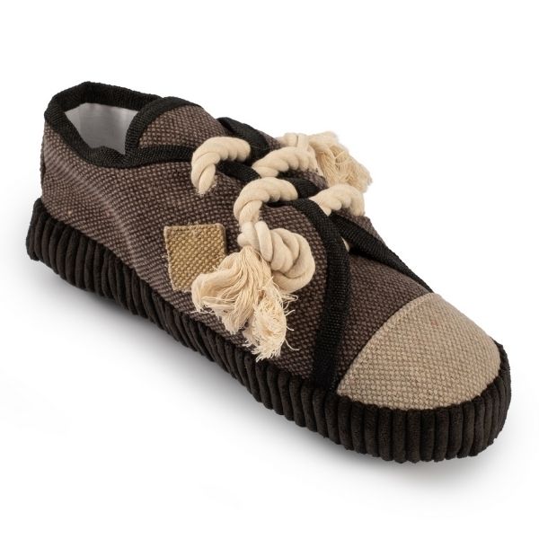 Ancol Recycled Plush Ropey Trainer Shoe Dog Toy Large