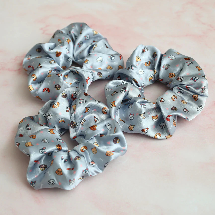 For Dog Lovers 'Oh My Pup' Silky Hair Scrunchie