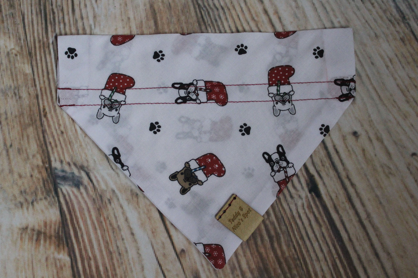 Teddy & Nico Christmas Pet Dog Bandana Red/Navy/White
