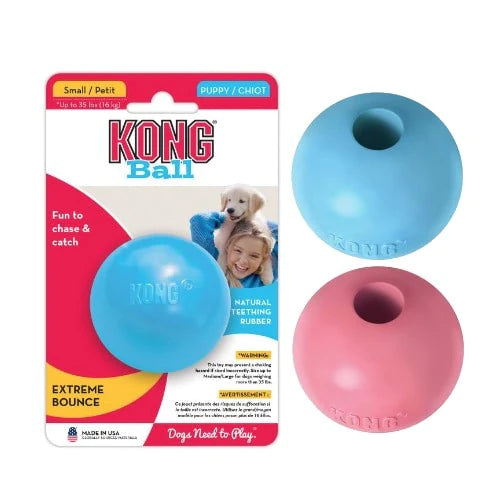 Rubber dog clearance ball with holes