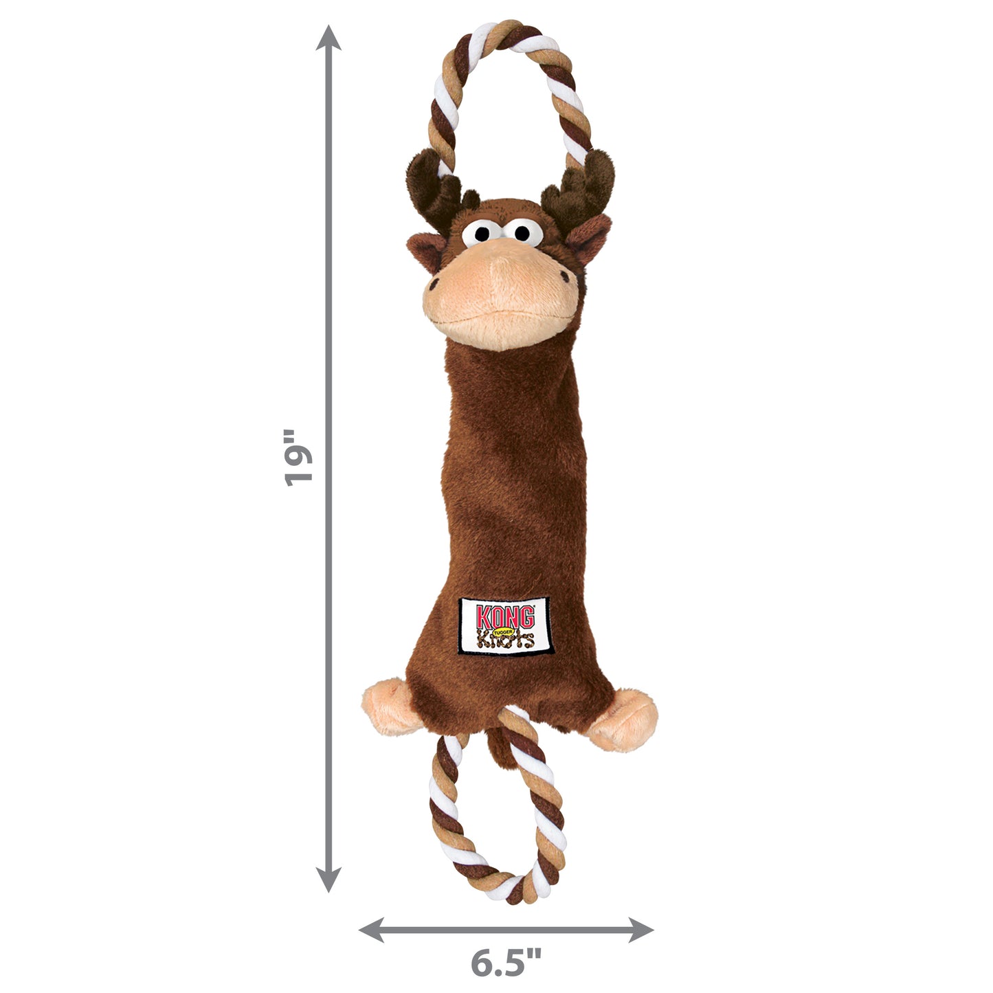 KONG TUGGER® Knots Moose Rope Tug Dog Toy M/L