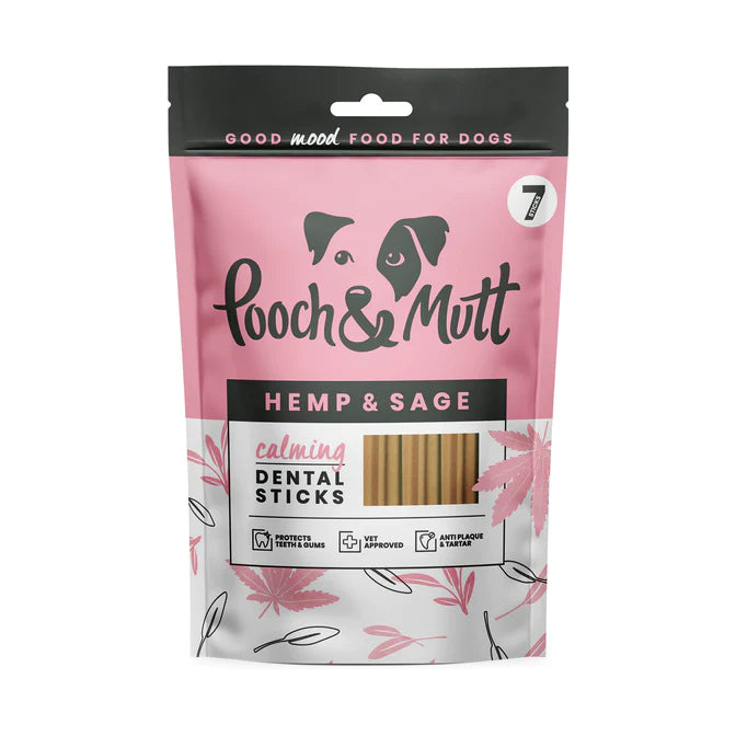 Pooch & Mutt Calming Hemp & Sage Dental Sticks for Dogs