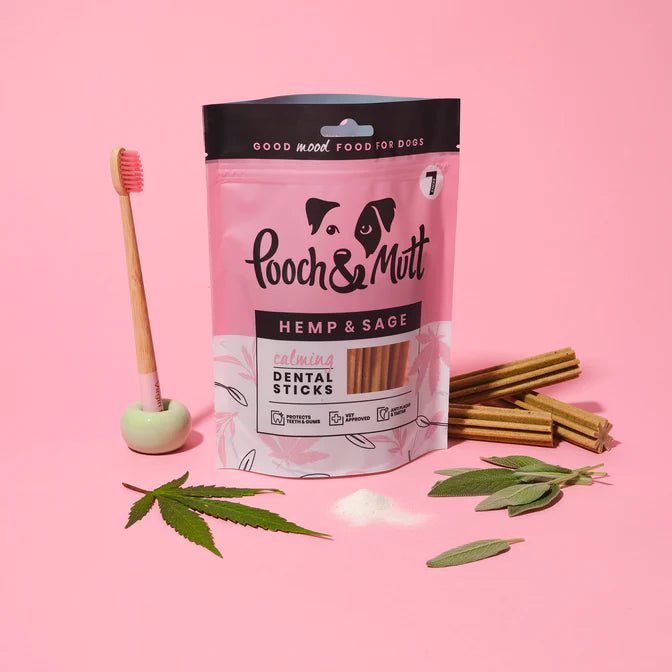 Pooch & Mutt Calming Hemp & Sage Dental Sticks for Dogs