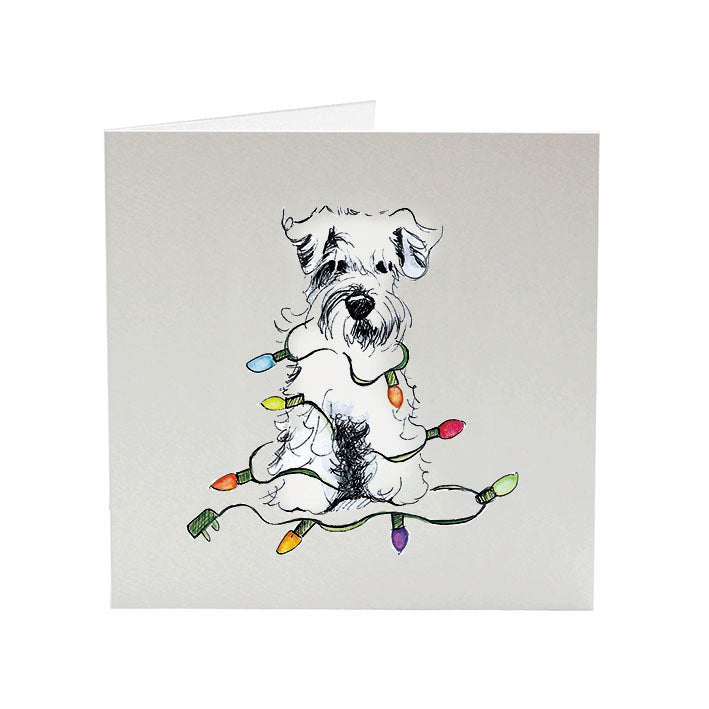 Hand Drawn Top Dog Christmas Tree Cards by SJ Vickery (Pack of 6)