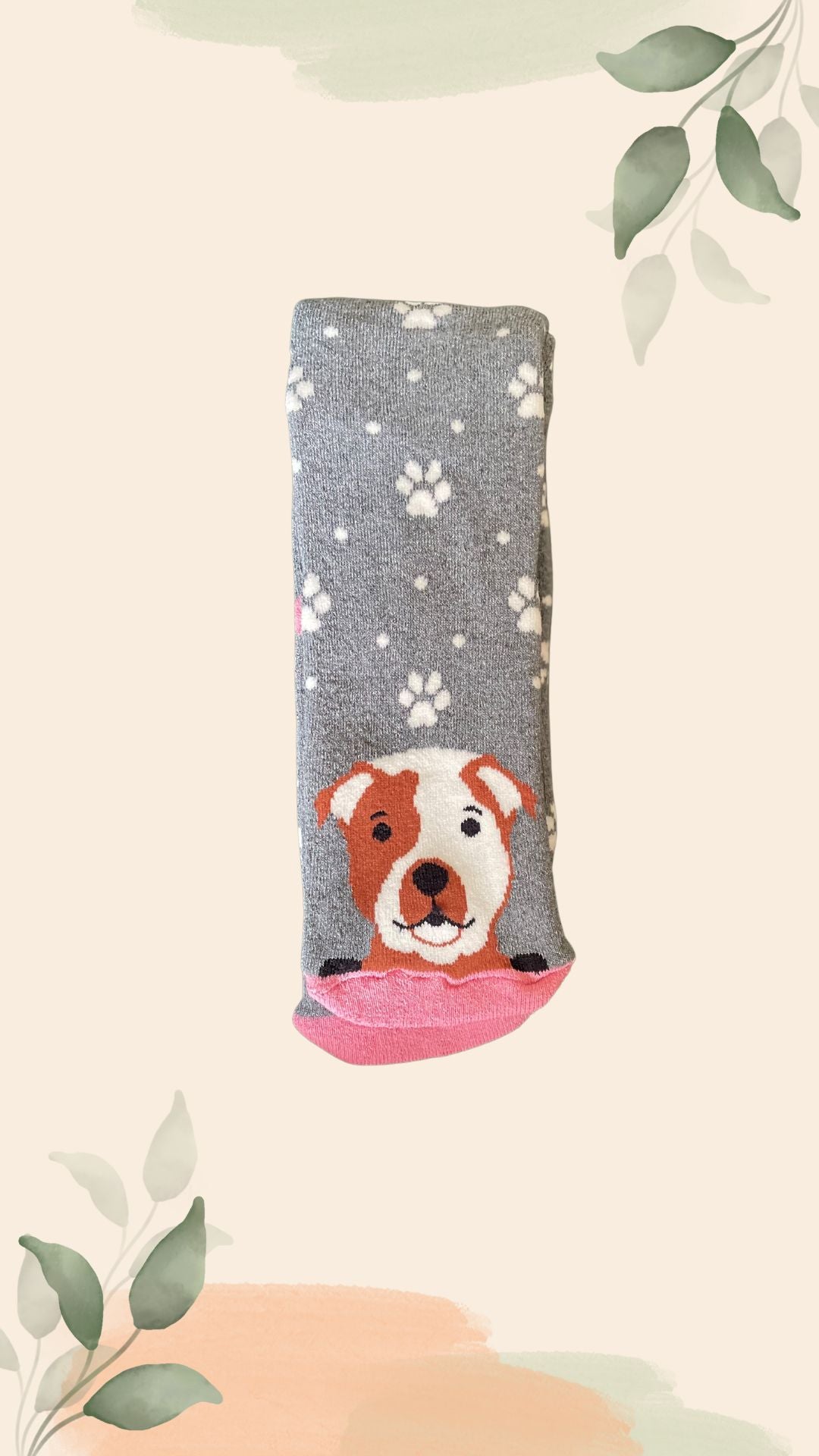 Dog and Paw Print Super Soft Cosy Knee High Welly Socks with Lycra Womens 4-7
