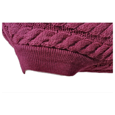 Canine & Co Dog Outfitters Cable Knit Roll Neck Jumper Grape