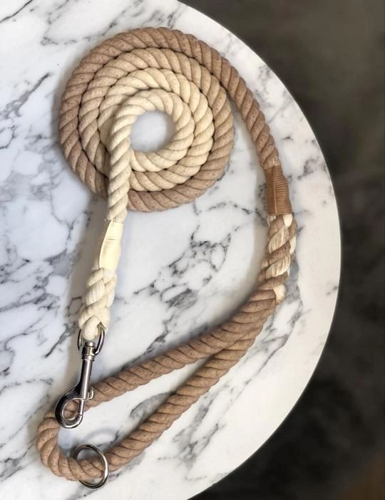 The Crafty Dog Company Rope Lead in Latte