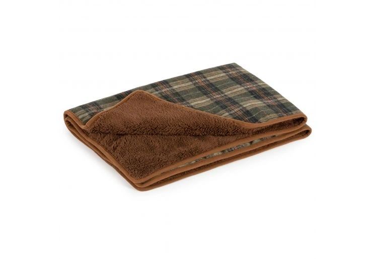 Ancol Heritage Green Check Luxury Pet Blanket