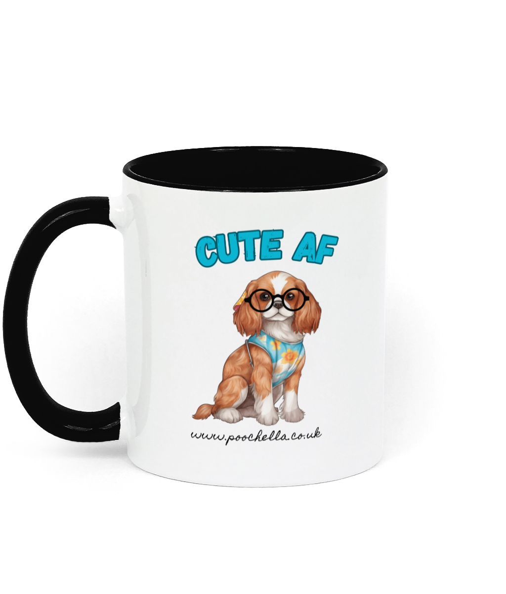 Poochella®️ Cute AF Ceramic Mug Cavalier King Charles Spaniel