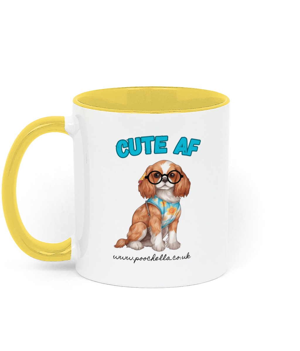 Poochella®️ Cute AF Ceramic Mug Cavalier King Charles Spaniel