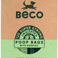 Beco poop bags packaging with a cardboard box and green label.