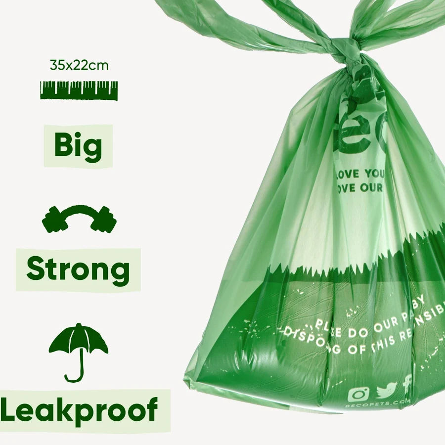 Beco Large Strong Dog Poo Bags – 120 Pack | Durable Leak-Proof Poop Bags UK