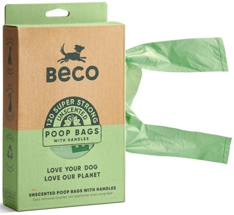 Beco Large Strong Dog Poo Bags – 120 Pack | Durable Leak-Proof Poop Bags UK