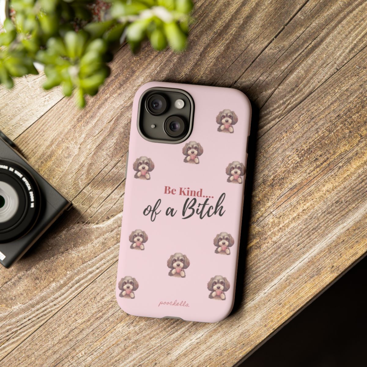 Be Kind... of a Bitch Cockapoo Tough Phone Case | Dog Lover iPhone & Samsung | Poochella®