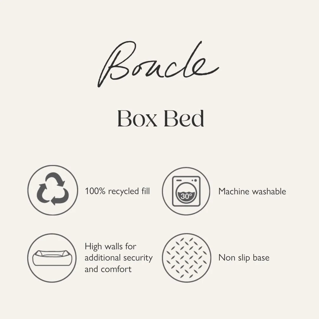 Scruffs® Boucle Box Dog Bed | Luxury Pet Bed in Ivory