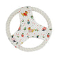 Image of round white rope frisbee dog toy 