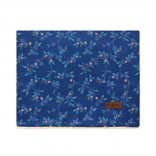 Cath Kidston Blue Floral Cosy Fleece Pet Blanket Greenwich Flowers