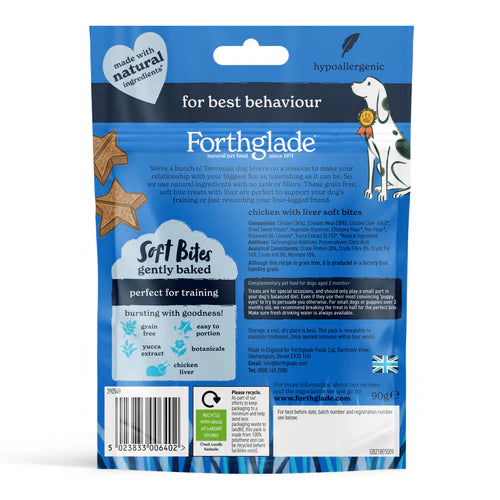 Forthglade Soft Bite Dog Treats Chicken & Liver | Natural Training Treats