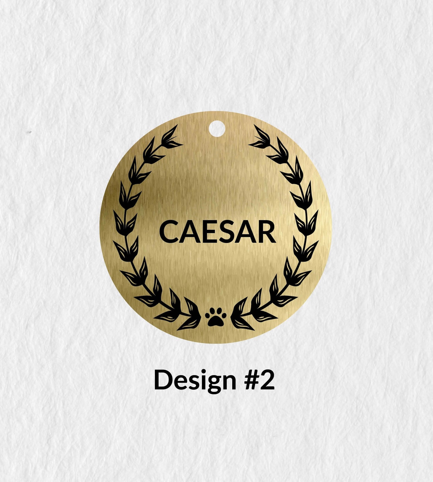 Custom Personalised Laser Engraved Round Pet Dog Cat ID Tag Brass Bronze Double Sided