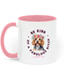 Poochella®️ Be Kind...of a Fab Bitch Cockapoo Floral Ceramic Mug Pink/Black