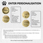 Custom Personalised Laser Engraved Round Pet Dog Cat ID Tag Brass Bronze Double Sided