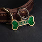 Custom Personalised Laser Engraved Bone Shape Pet Dog Cat ID Tag Colour Brass Bronze Double Sided