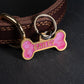 Custom Personalised Laser Engraved Bone Shape Pet Dog Cat ID Tag Colour Brass Bronze Double Sided