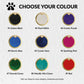 Custom Personalised Laser Engraved Round Pet Dog Cat ID Tag Colour Brass Bronze Double Sided