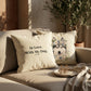 matching cushion set on sofa