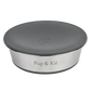 steel bowl with grey lid