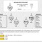 Personalization guide graphic for a pet cremation urn necklace, showing example engraved names, dates, and paw icons on the front and back of the pendant, with instructions on how to type information into the personalisation box.