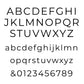 Standard English alphabet and numbers on a white background