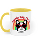 Love Pride Sounds Gay Ceramic Two Tone Dog Mug Rainbow | Poochella®
