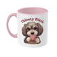 Thirsty Bitch Two-Tone Cockapoo Pink Ceramic Mug | Poochella®