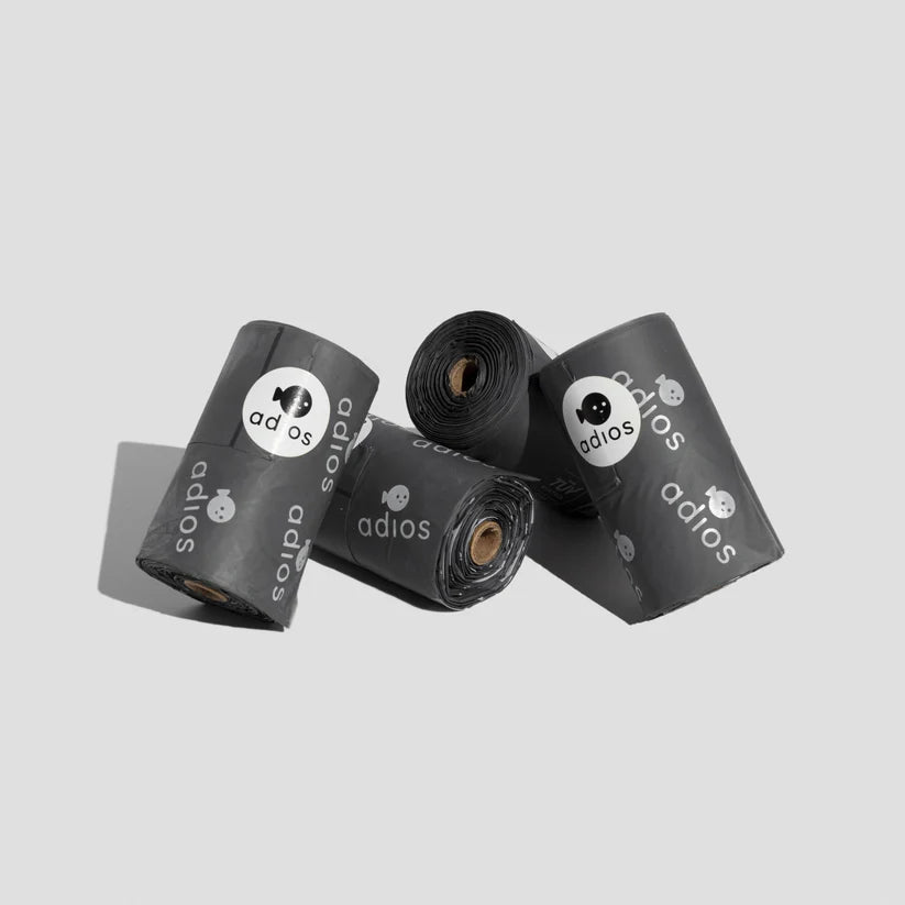 Adios Plastic Zero Waste Compostable & Biodegradable Unscented Dog Poo Bags 60 - Poochella®