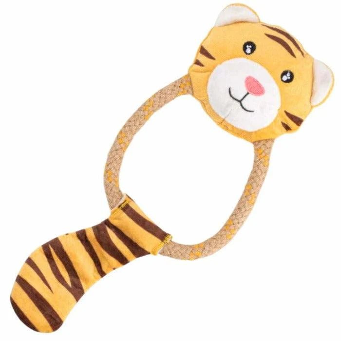 Beco Tilly the Tiger Tug Dog Toy | Recycled Rope & Plush Dog Toy - Poochella®