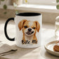 Bite Me Two-Tone Ceramic Black & White Mug | Funny Dog Lover Gift | Poochella® - Poochella®