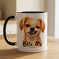 Bite Me Two-Tone Ceramic Black & White Mug | Funny Dog Lover Gift | Poochella® - Poochella®