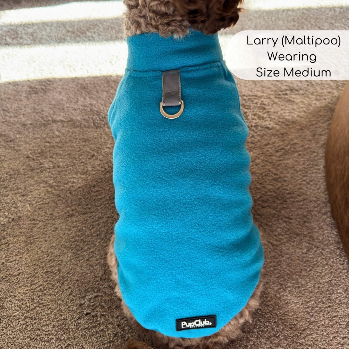 Blue Dog Fleece Coat | Warm Lightweight Zip Jacket | Pup Club Couture - Poochella®