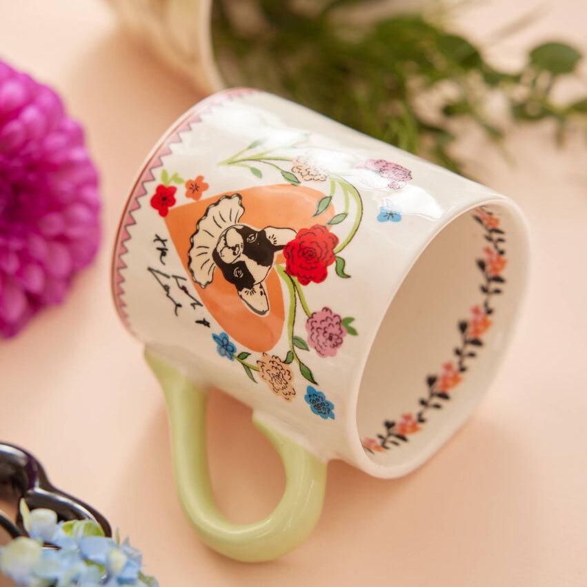 Cath Kidston The Look of Love Dog Mug | Glazed Stoneware Dog Lover Mug - Poochella®