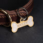 Custom Personalised Laser Engraved Bone Shape Pet Dog Cat ID Tag Colour Brass Bronze Double Sided - Poochella®