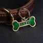 Custom Personalised Laser Engraved Bone Shape Pet Dog Cat ID Tag Colour Brass Bronze Double Sided - Poochella®