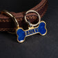 Custom Personalised Laser Engraved Bone Shape Pet Dog Cat ID Tag Colour Brass Bronze Double Sided - Poochella®