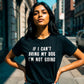 Dapper Duck ‘If I Can’t Bring My Dog I’m Not Going’ T-Shirt | Premium Cotton Black Dog Lover Tee - Poochella®